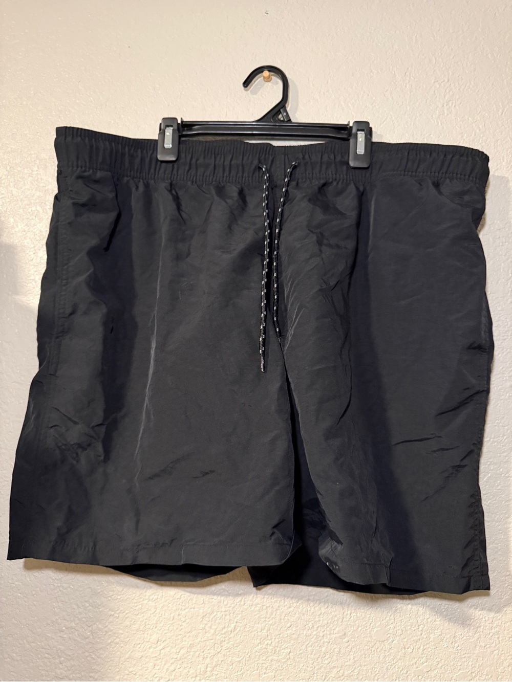 Goodfellow & Co Black Men's Swim Trunks with Contrast Drawstring